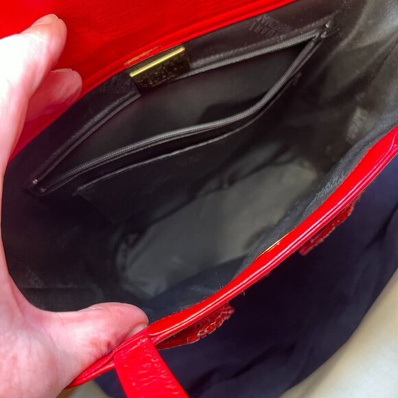 Stuart Weitzman Papillion Red Leather Handbag - Picture 7 of 14